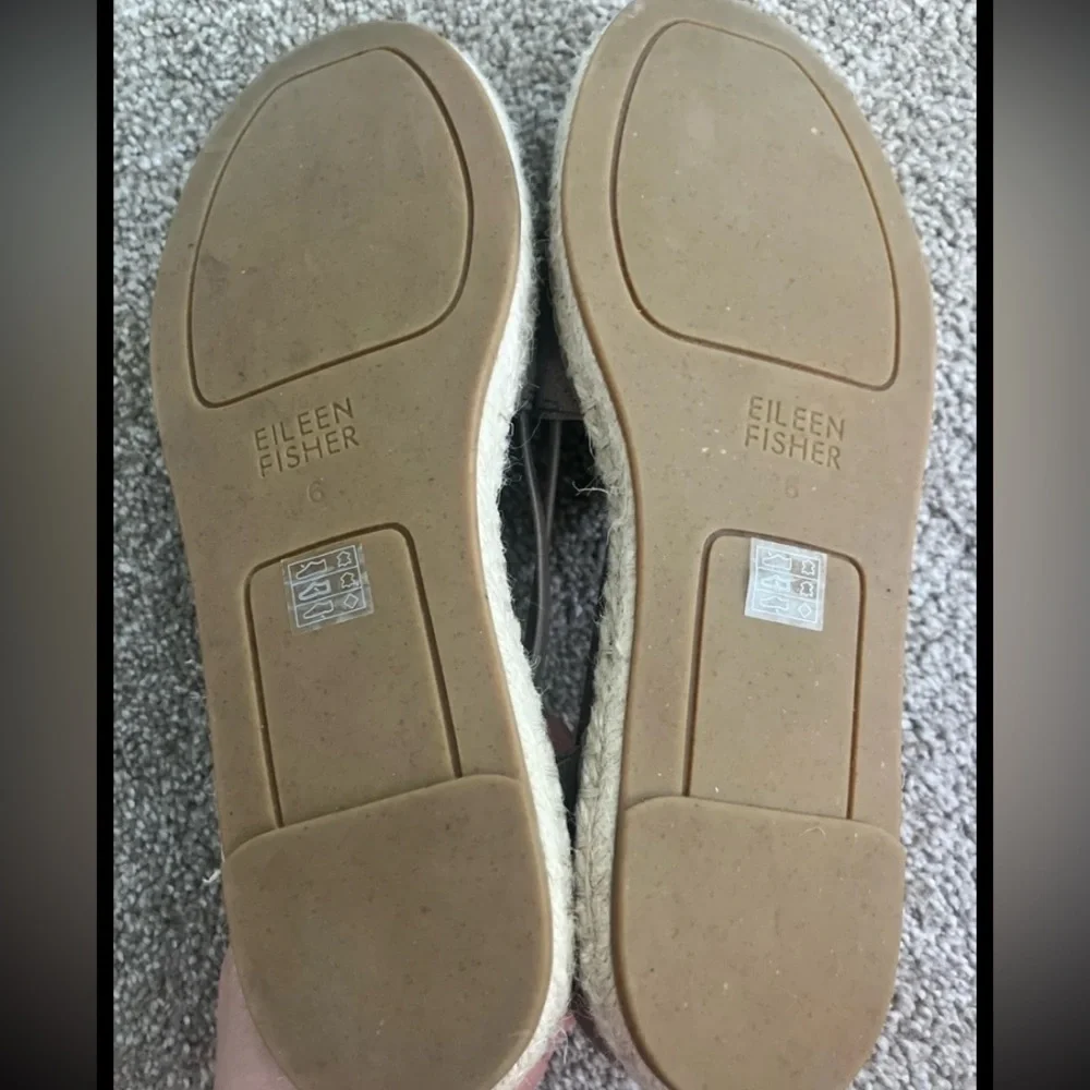 Eileen Fisher Cream Cut Out Lee Espadrille‎ Flats Size 6
